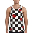 thumbnail image 1 of Fuzoiu Ladybugs Of Black And White Checkers Print Men's Workout Tank Tops,Sleeveless Gym Shirt Quick Dry,Fitness Bodybuilding T-Shirt,Muscle Athletic Workout Tee-, 1 of 7