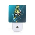 thumbnail image 1 of Fuzoiu Largemouth Bass Fish Print Dusk to Dawn LED Night Light with Light Sensor, Energy-Efficient Touch-Safe Night Lamp for Home, Office, and Kids' Rooms-UK, 1 of 7