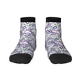 thumbnail image 1 of Fuzoiu Lavender Flowers Print Adult Socks, Crew Moisture-wicking Socks, Unisex Cushion Crew Socks,Casual Sports Ankle Socks, 1 of 7