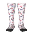 thumbnail image 1 of Fuzoiu Lavender Flowers Print Adult Stockings,Crew Socks,Unisex Fashion Socks, Casual Sports Socks,Comfortable Crew Socks for Everyday Wear and Sports, 1 of 6