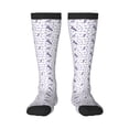 thumbnail image 1 of Fuzoiu Lavender Flowers Print Adult Stockings,Crew Socks,Unisex Fashion Socks, Casual Sports Socks,Comfortable Crew Socks for Everyday Wear and Sports, 1 of 6