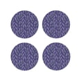 thumbnail image 1 of Fuzoiu Lavender Flowers Print Leather Coasters Set,Drink Coasters Set of 4,for Tabletop Protection, Durable PVC Coasters,Home Décor and Housewarming Gift-Round Shape, 1 of 6