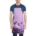 thumbnail image 1 of Fuzoiu Lavender Roses Arrangement Print Adjustable Waterproof Apron with Pockets,Waterproof Apron for Cooking, Gardening, and Art Projects, 1 of 8