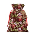thumbnail image 1 of Fuzoiu Leaf And Fruit Print Christmas Gift Bag,Burlap Gift Bag with Drawstring Closure & Hang Tag,Perfect for Holidays, Birthdays, and Special Occasions-Small, 1 of 7