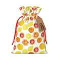 thumbnail image 1 of Fuzoiu Lemon Orange Print Christmas Gift Bag,Burlap Gift Bag with Drawstring Closure & Hang Tag,Perfect for Holidays, Birthdays, and Special Occasions-Medium, 1 of 7