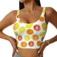 thumbnail image 1 of Fuzoiu Lemon Orange Print Women's Sports Vest,U-Back Sports Tank,Gym Vests,Athletic Sleeveless Shirts,Exercise Undershirts,Yoga, Gym, and Dance Wear-X-Large, 1 of 8
