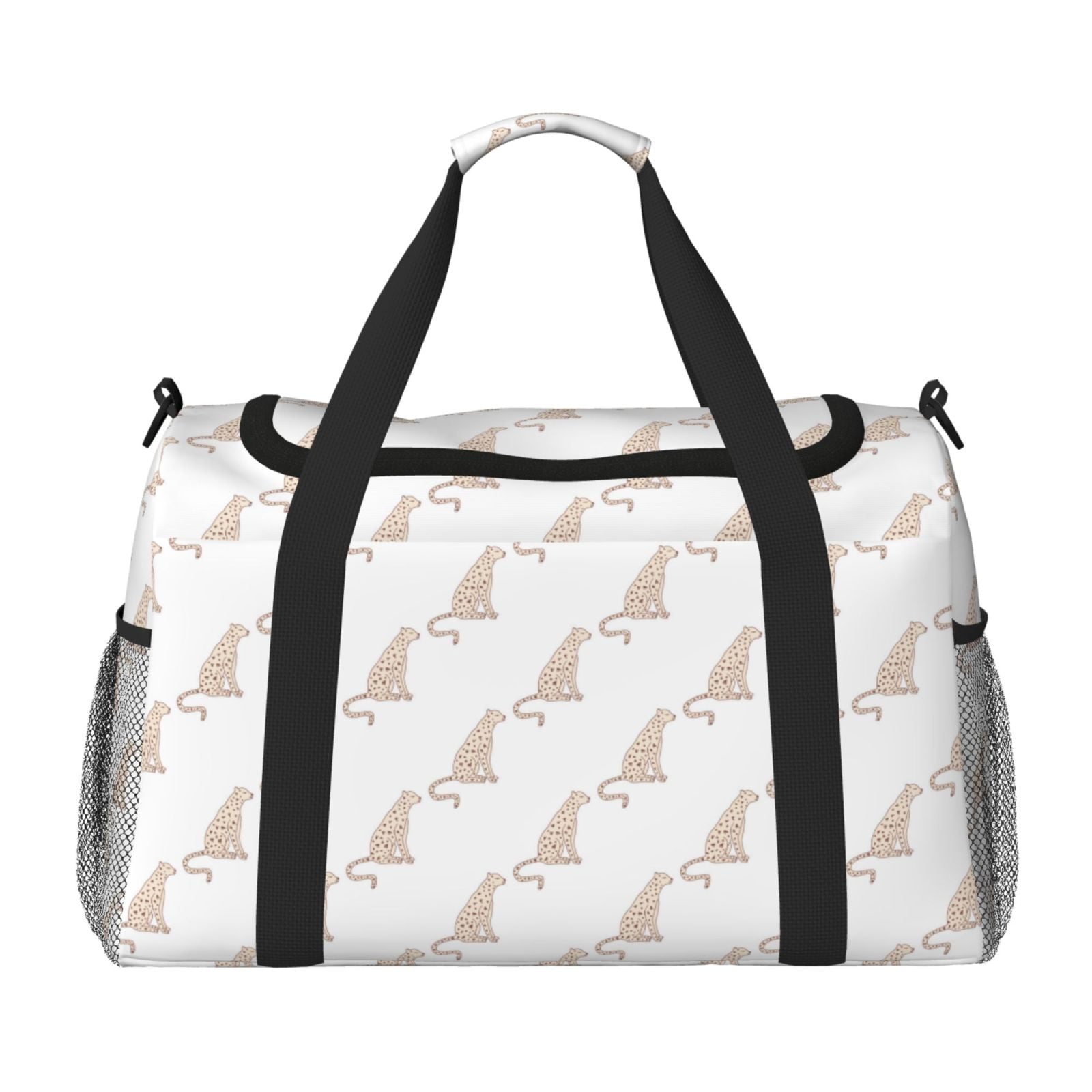 Fuzoiu Leopard Print Print Travel Duffle Bag,Carry On Tote Bags,Duffel Bag,Sport Gym Bag, Hospital Bag for Labor and Delivery, Overnight Bag,Luggage Bag