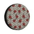 thumbnail image 1 of Fuzoiu Leopard Print Rose Print Universal Spare Tire Cover with Buckle Strap, Waterproof Wheel Covers for Jeep, Trailer, RV, Truck and All Car-16 inch, 1 of 6