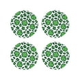 thumbnail image 1 of Fuzoiu Leopard print St. Patrick's Day Print Leather Coasters Set,Drink Coasters Set of 4,for Tabletop Protection, Durable PVC Coasters,Home Décor and Housewarming Gift-Round Shape, 1 of 6
