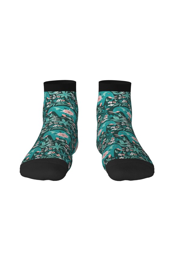 Lephants in the Jungle Print Adult Socks, Crew Moisture-wicking Socks, Unisex Cushion Crew Socks,Casual Sports Ankle Socks