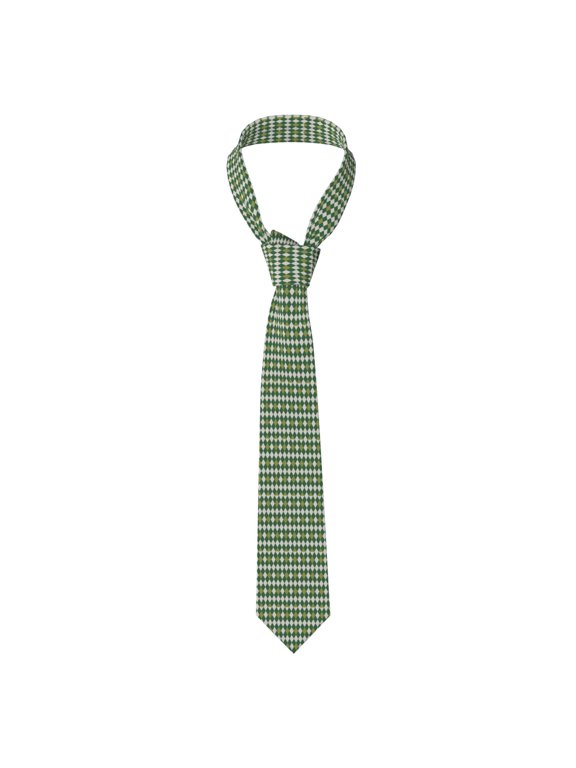 Light Green Squares Print Men's Necktie,Business Necktie,Mens Ties for Business Wedding Graduation