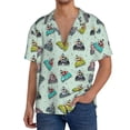 thumbnail image 1 of Fuzoiu Lighthouse Print Men's Casual Short,Men's Short Sleeve Shirt,Mens Casual Button Down Shirts,Cuban Collar Summer Shirt for Beach, Vacation, and Outdoor Activities-3X-Large, 1 of 5