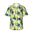 thumbnail image 1 of Fuzoiu Lilies Flowers Print Hawaiian Shirt for Men, Summer Beach Casual Short Sleeve Button Down Shirts, Men’s Beach Summer Shirts with Pocket,XX-Large, 1 of 7