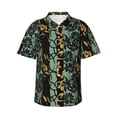 thumbnail image 1 of Fuzoiu Lilies Flowers Print Hawaiian Shirt for Men, Summer Beach Casual Short Sleeve Button Down Shirts, Men’s Beach Summer Shirts with Pocket,Small, 1 of 7