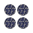 thumbnail image 1 of Fuzoiu Lilies Flowers Print Leather Coasters Set,Drink Coasters Set of 4,for Tabletop Protection, Durable PVC Coasters,Home Décor and Housewarming Gift-Round Shape, 1 of 6