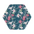 thumbnail image 1 of Fuzoiu Lilies Flowers Print Leather Coasters Set,Drink Coasters Set of 6,for Tabletop Protection, Durable PVC Coasters,Home Décor and Housewarming Gift,Hexagon, 1 of 7