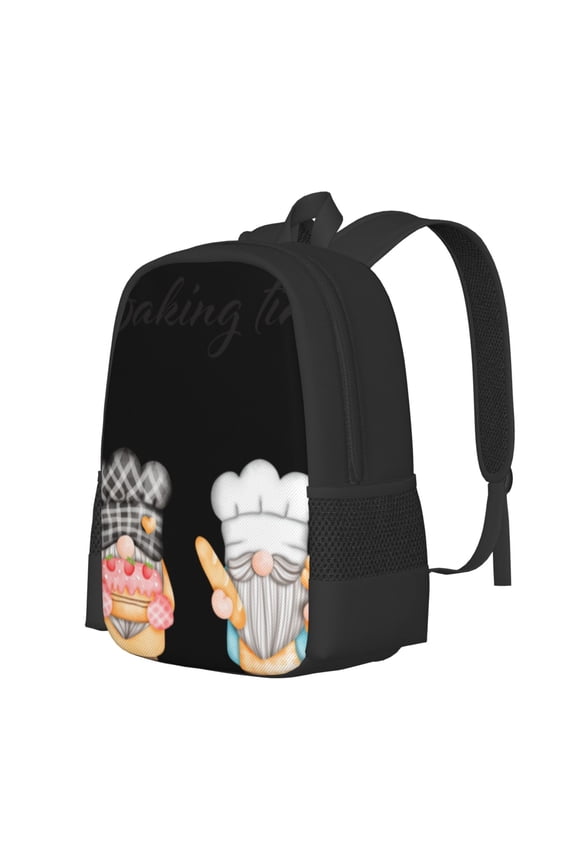 Little Chef Gnome Print Large Capacity Backpack,Travel Backpack,Laptop Bag,College School Rucksack Bag,for School, Travel & Outdoor Activities