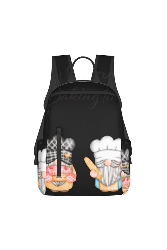 Little Chef Gnome Print Lightweight Daypack,Weekender Bag for Men and Women, Travel Backpack with Padded Straps for School, Travel & Work