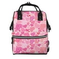 thumbnail image 1 of Fuzoiu Love Print Diaper Bag Backpack,Baby Essentials Travel Tote,Multi function Waterproof Diaper Bag, Travel Essentials Baby Bag - Unisex, 1 of 6