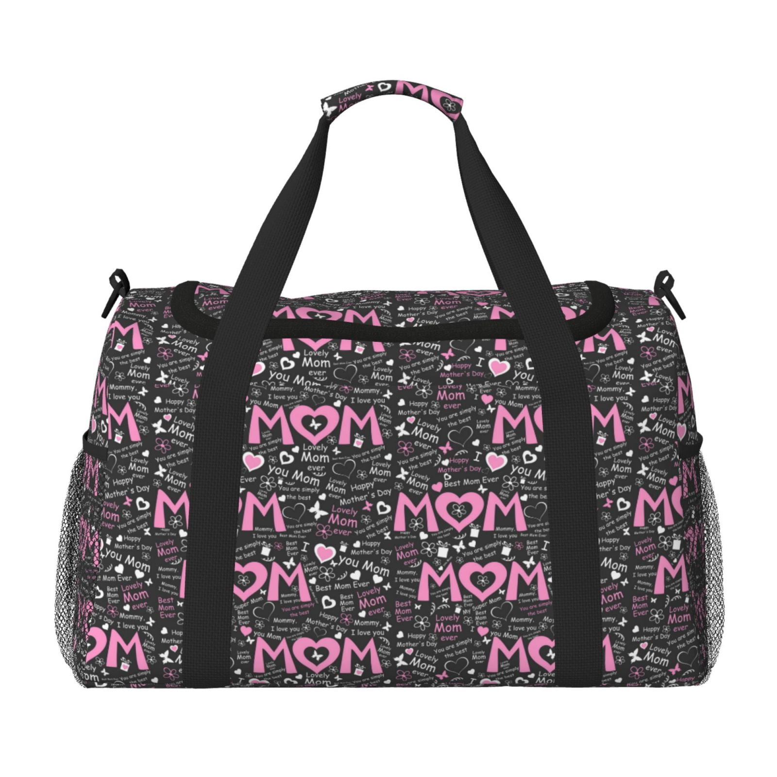 Fuzoiu Lovely Mom Ever Print Travel Duffle Bag,Carry On Tote Bags,Duffel Bag,Sport Gym Bag, Hospital Bag for Labor and Delivery, Overnight Bag,Luggage Bag