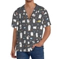 thumbnail image 1 of Fuzoiu Lovely Penguin Print Men's Casual Short,Men's Short Sleeve Shirt,Mens Casual Button Down Shirts,Cuban Collar Summer Shirt for Beach, Vacation, and Outdoor Activities-X-Large, 1 of 1