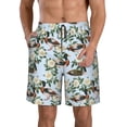 thumbnail image 1 of Fuzoiu Mallard Ducks And Roses Print Men's Beach Shorts,Men's Swim Trunks,Quick Dry Board Shorts with Pockets,Men's Bathing Suits for Surfing, Running, and Casual Wear-3X-Large, 1 of 6