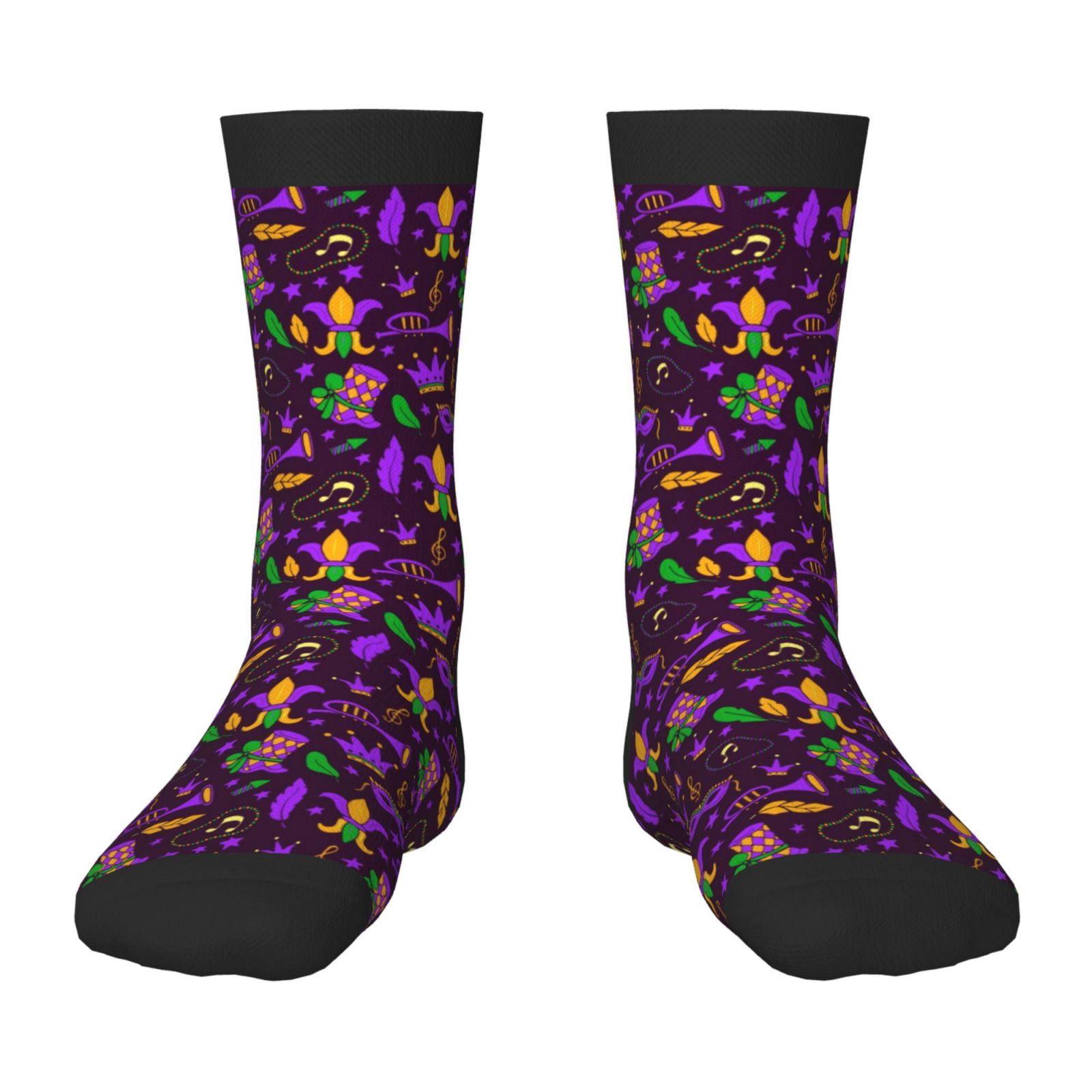 Fuzoiu Mardi Gra2 Print Kids Socks For Boys Girls,Grip Crew Socks with ...