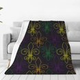 thumbnail image 1 of Fuzoiu Mardi Gras Carnival Print Ultra-Soft Micro Fleece Blanket,All Seasons Flannel Throw, Lightweight Blanket for Bed, Sofa, Couch, Movie Night, Camping, and Travel-40"x30", 1 of 7