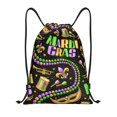 thumbnail image 1 of Fuzoiu Mardi Gras3 Print Drawstring Backpack for Gym, Travel, Yoga,Sports Sackpack String Bag for Women Men-Small, 1 of 6