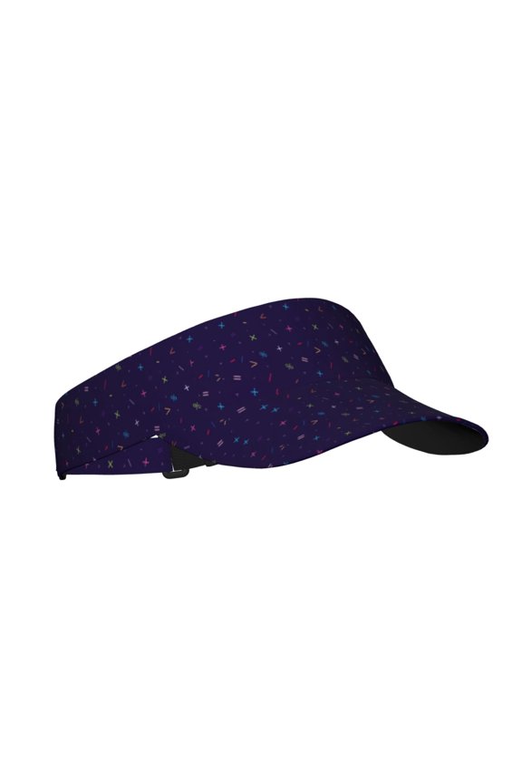 Mathematical Symbols Print Adult Sunscreen Visor Cap,Adjustable Summer Cap for Men Women,Unisex Running Outdoor Beach Hat