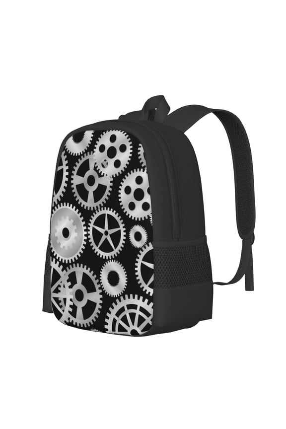 Metallic Gears Print Large Capacity Backpack,Travel Backpack,Laptop Bag,College School Rucksack Bag,for School, Travel & Outdoor Activities