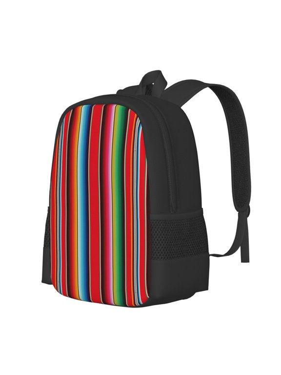 Mexican Serape Blanket Stripes Print Large Capacity Backpack,Travel Backpack,Laptop Bag,College School Rucksack Bag,for School, Travel & Outdoor Activities