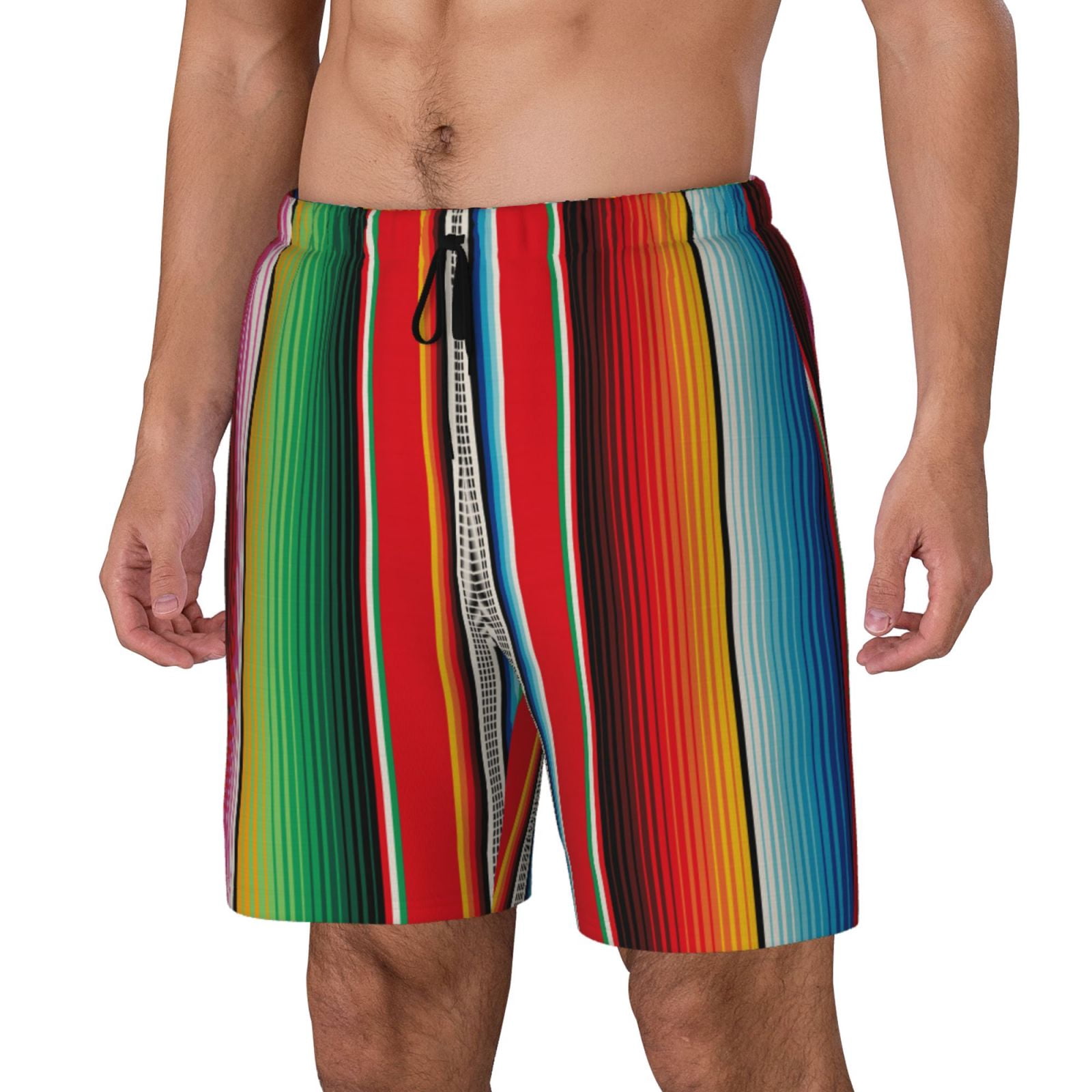 Baha Ranch Yeehaw Teal Aztec Blanket Print Mens Swim Shorts main image 1