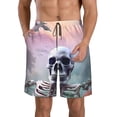 thumbnail image 1 of Fuzoiu Mist Sunflower Skull Print Men's Beach Shorts,Men's Swim Trunks,Quick Dry Board Shorts with Pockets,Men's Bathing Suits for Surfing, Running, and Casual Wear-Medium, 1 of 6