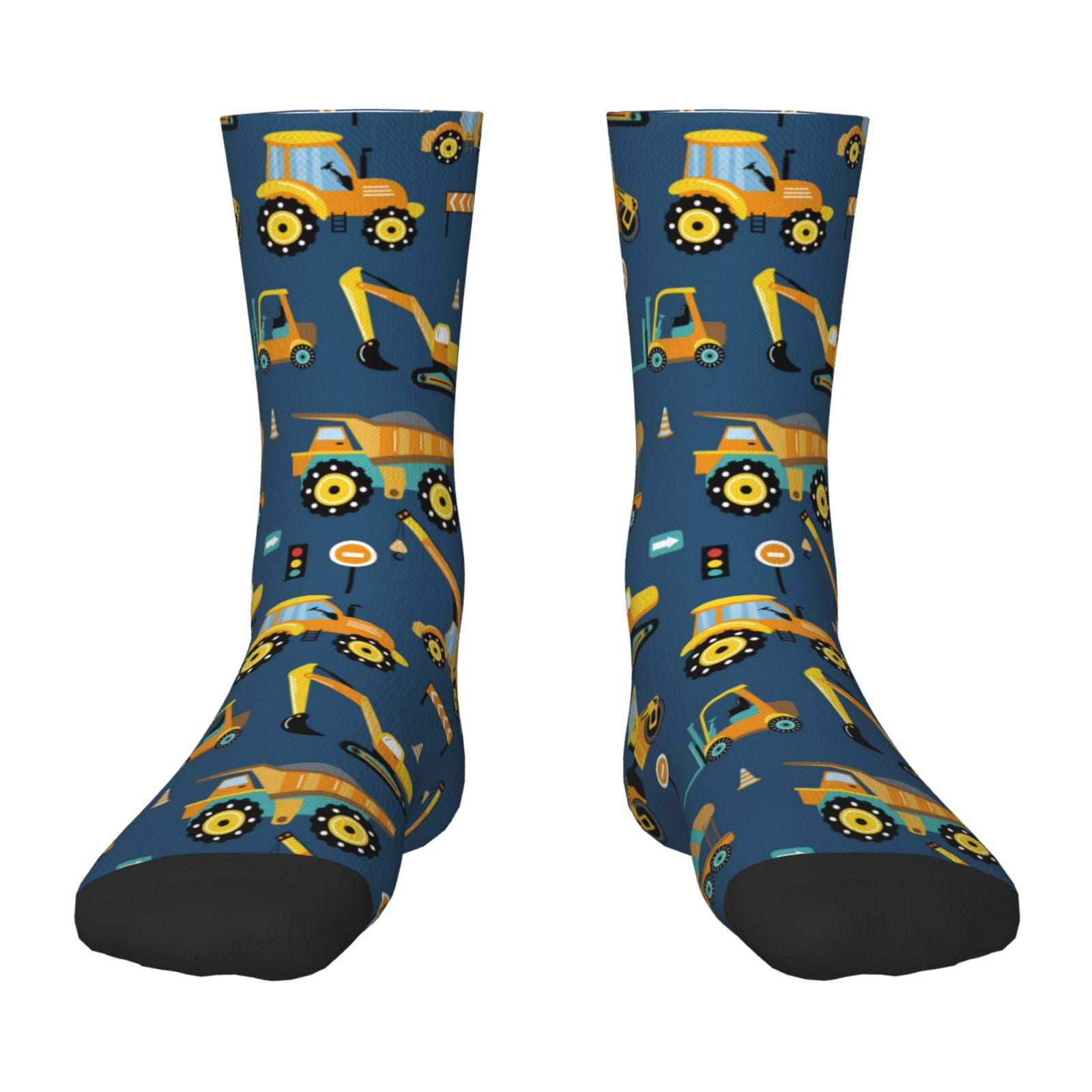 Fuzoiu Modern Excavator Print Kids Socks For Boys Girls,Grip Crew Socks ...