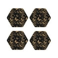 thumbnail image 1 of Fuzoiu Modern Golden Butterfly Print Leather Coasters Set,Drink Coasters Set of 4,for Tabletop Protection, Durable PVC Coasters,Home Décor and Housewarming Gift-Hexagon, 1 of 6