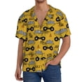 thumbnail image 1 of Fuzoiu Modern Truck Print Men's Casual Short,Men's Short Sleeve Shirt,Mens Casual Button Down Shirts,Cuban Collar Summer Shirt for Beach, Vacation, and Outdoor Activities-Small, 1 of 5