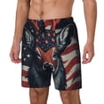 thumbnail image 1 of Fuzoiu Modern USA Deer Head Print Men's Swim Shorts,Quick-Dry Double-Layer Swim Trunks,Board Trunks,Beach Shorts Swimwear Bathing Suits-Medium, 1 of 6