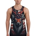 thumbnail image 1 of Fuzoiu Modern USA Deer Head Print Men's Workout Tank Tops,Sleeveless Gym Shirt Quick Dry,Fitness Bodybuilding T-Shirt,Muscle Athletic Workout Tee-4X-Large, 1 of 7