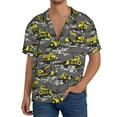 thumbnail image 1 of Fuzoiu Modern Yellow Excavator Print Men's Casual Short,Men's Short Sleeve Shirt,Mens Casual Button Down Shirts,Cuban Collar Summer Shirt for Beach, Vacation, and Outdoor Activities-4X-Large, 1 of 5