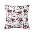 thumbnail image 1 of Fuzoiu Monkey Print Square Pillow Cover,Hidden Zipper Design,Luxury Square Pillow Case, Throw Pillow,Couch Cushion-16"x16", 1 of 7