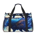 thumbnail image 1 of Fuzoiu Moonlit Blue Wolf Print Travel Duffle Bag,Carry On Tote Bags,Duffel Bag,Sport Gym Bag, Hospital Bag for Labor and Delivery, Overnight Bag,Luggage Bag, 1 of 7