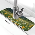 thumbnail image 1 of Fuzoiu Mountain Daisy Meadow Print Kitchen Faucet Suction Pad, Sink Splash Guard Faucet Mat, Faucet Handle Drip Catcher Tray Drying Mat For Bathroom Kitchen Bathroom Countertop, 1 of 7
