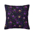 thumbnail image 1 of Fuzoiu Multi-colored Spiders Print Square Pillow Cover,Hidden Zipper Design,Luxury Square Pillow Case, Throw Pillow,Couch Cushion-18"x18", 1 of 7