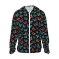 thumbnail image 1 of Fuzoiu Multicolored Butterflies Print Unisex Sun Protection Hoodie,UPF 50+ Light Jacket,Full Zip Sun Protection Hoodie,Long Sleeve Sun Shirts,for Outdoor Activities-X-Large, 1 of 7