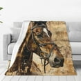 thumbnail image 1 of Fuzoiu Musical Horse Vintage Collage Print Ultra-Soft Micro Fleece Blanket,All Seasons Flannel Throw, Lightweight Blanket for Bed, Sofa, Couch, Movie Night, Camping, and Travel-80"x60", 1 of 7