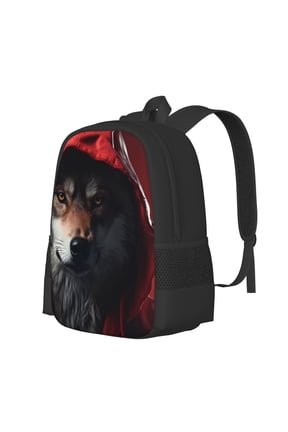 Mysterious Hooded Wolf Print Large Capacity Backpack,Travel Backpack,Laptop Bag,College School Rucksack Bag,for School, Travel & Outdoor Activities