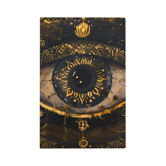 Fuzoiu Mystical Golden Eye Print Single Duplex Outlet Cover Plate, Light Switch Cover, for Receptacle Light Switch, Switch Cover Decorative Wallplate-Style V