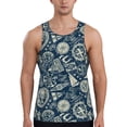 thumbnail image 1 of Fuzoiu Nautical Style Print Men's Workout Tank Tops,Sleeveless Gym Shirt Quick Dry,Fitness Bodybuilding T-Shirt,Muscle Athletic Workout Tee-Small, 1 of 7