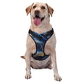 thumbnail image 1 of Fuzoiu Navy Blue Marble Print Reflective Dog Harness,Adjustable, Breathable Pet Vest,Dog Harness No Pull,No Choke Pet Vest for Small, Medium, and Large Dogs-X-Large, 1 of 6